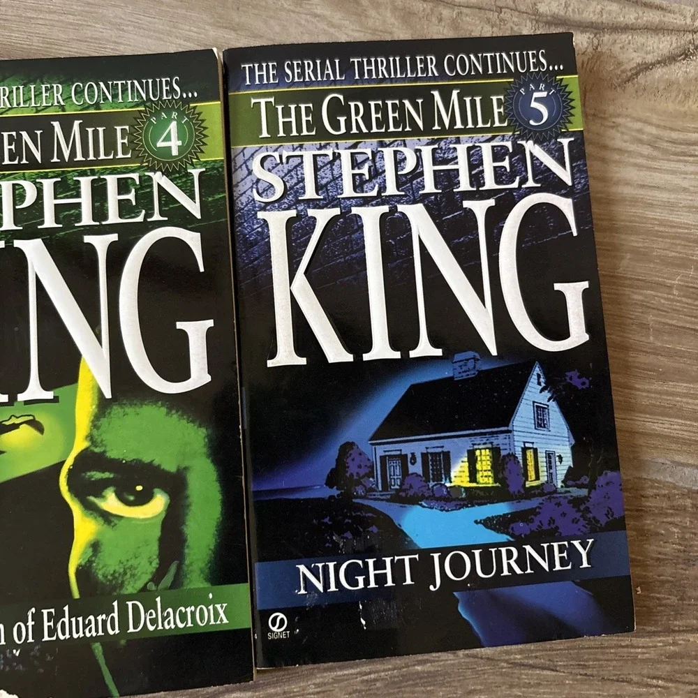 Green Mile Series Parts 2, 4, 5 by Stephen King paperback books